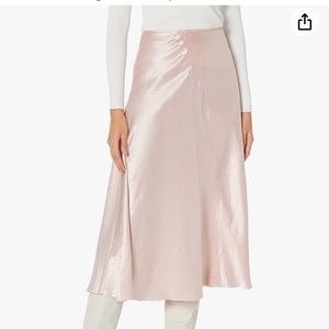 NWT Vince Raw Edge Panelled Slip Skirt in Roselle